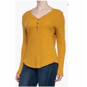 NEW Eddie Bauer Thermal Myriad V Neck Henley Top Size XL